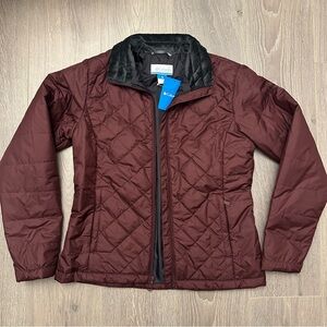 COLUMBIA NWT Women's Quilted M Jacket - Maroon Burgundy